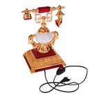 УЦЕНКА Часы-светильник «Ретро телефон», красные вставки, 18×18×28.5 см - Фото 3