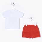 Комплект детский (футболка, шорты), рост 80 см, цвет белый - Фото 3