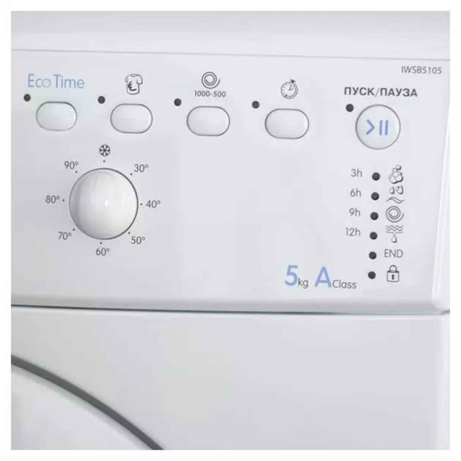 Стиральная машина Indesit IWSB 5105 (CIS), класс A, 1000 об/мин, до 5 кг,  белая