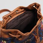 Рюкзак молодёжный на застёжке "Совушки", 1 отдел, цвет синий/коричневый - Фото 5
