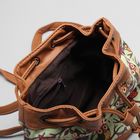 Рюкзак молодёжный на застёжке "Совушки", 1 отдел, цвет зелёный/коричневый - Фото 5