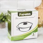 Жаровня Мечта «Гранит», 3 л, d=26 см, h=8 см, антипригарное покрытие, стеклянная крышка, серая - Фото 6