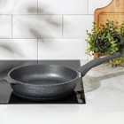 Сковорода «Гранит», d=24 см, пластиковая ручка, антипригарное покрытие, цвет серый - Фото 5