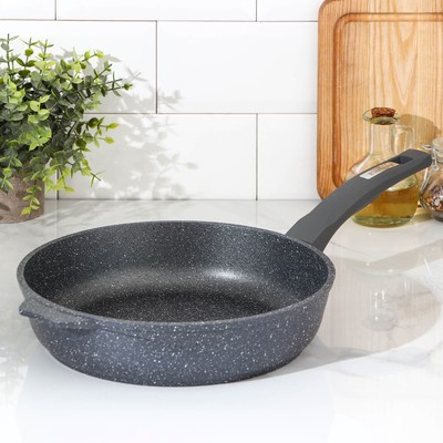 Сковорода Мечта «Гранит», d=26 см, пластиковая ручка, антипригарное покрытие, серая