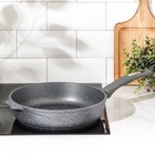 Сковорода Мечта «Гранит», d=28 см, пластиковая ручка, антипригарное покрытие, серая - Фото 6