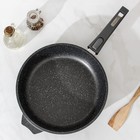 Сковорода Мечта «Гранит», d=28 см, съёмная ручка, антипригарное покрытие, литой алюминий, серая - Фото 2