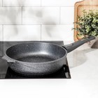 Сковорода Мечта «Гранит», d=28 см, съёмная ручка, антипригарное покрытие, литой алюминий, серая - Фото 6