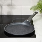 Сковорода блинная Мечта «Гранит», d=24 см, пластиковая ручка, антипригарное покрытие, литой алюминий, серая - Фото 6