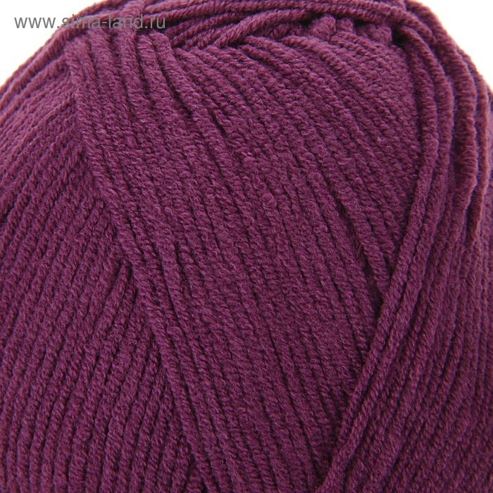 Пряжа "Cotton Gold" 55% хлопок, 45% акрил, 330м/100гр (122 сливовый) - Фото 1