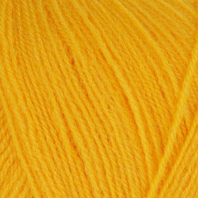 Пряжа для вязания спицами, крючком ALIZE, Lanagold 800, 49% шерсть, 51% акрил, 730 м/100 г, (216 жёлтый)