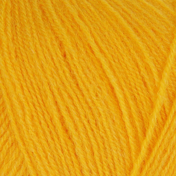 Пряжа "Lanagold 800" 49% шерсть, 51% акрил 730м/100гр (216 желтый) - Фото 1