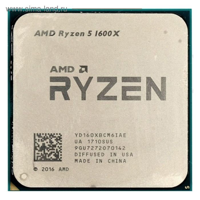 Процессор AMD Ryzen 5 1600X AM4 (YD160XBCM6IAE) (3.2GHz) OEM - Фото 1