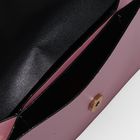 Сумка женская на клапане "Сова", 3 отдела, длинный ремень, цвет розовый - Фото 5