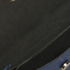 Сумка женская на клапане, 3 отдела, длинный ремень, цвет бежево-синий - Фото 5