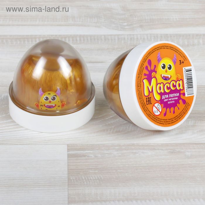 Жвачка для рук, цвет металлик золото, 50 г - Фото 1