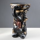 Подставка декоративная "Слон", чёрная, покрытие лак, гипс, 42 см - Фото 3