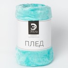 Плед «Этель корал» 1.5 сп Дамаск 150×200 см аквамарин,100% п/э, корал-флис 280 г/м² - Фото 3
