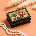 Шкатулка «Цветы», 6×9 см, лаковая миниатюра - Фото 4