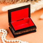 Шкатулка для украшений «Маки в вазе», 6×9 см, лаковая миниатюра - Фото 2