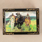 Шкатулка «Три богатыря», 8×10 см, лаковая миниатюра - Фото 3