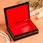 Шкатулка для украшений «Букет цветов», 10×14 см, лаковая миниатюра - Фото 3