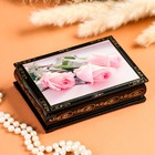 Шкатулка «Розы», 10×14 см, лаковая миниатюра - фото 3669031