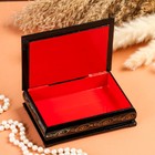 Шкатулка «Ромашки с ягодами в корзине», 10×14 см, лаковая миниатюра - Фото 2