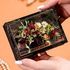 Шкатулка «Ромашки с ягодами в корзине», 10×14 см, лаковая миниатюра - фото 8323562