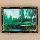 Шкатулка «Мостик в лесу», 10×14 см, лаковая миниатюра - Фото 2