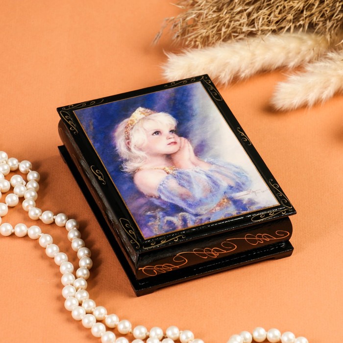 Шкатулка «Принцесса», 10×14 см, лаковая миниатюра - Фото 1