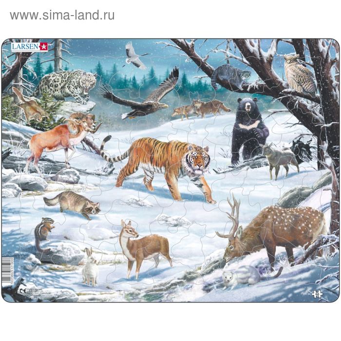 Пазл «Животные Сибири и Дальнего Востока», 66 деталей (FH34) - Фото 1