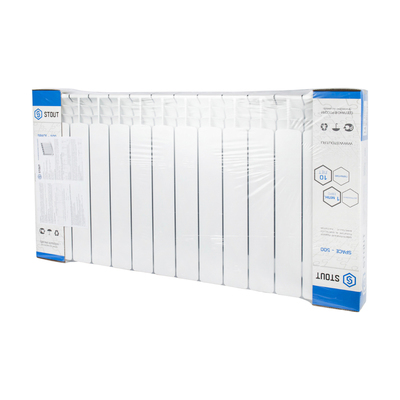 Радиатор биметаллический STOUT Space 500, 500 x 90 мм, 14 секций