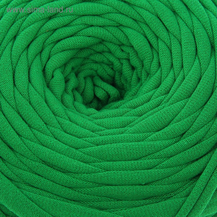 Пряжа трикотажная широкая 50м/160гр, ширина нити 7-9 мм  (зелёный)