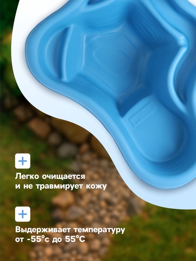 Пруд садовый пластиковый, 135 л, синий
