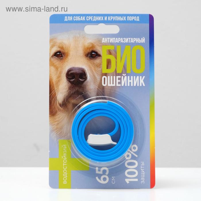 Биоошейник антипаразитарный для собак от блох и клещей, 65 см, микс - Фото 1