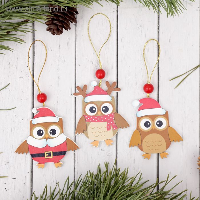 Елочная игрушка «Совята», МИКС - Фото 1