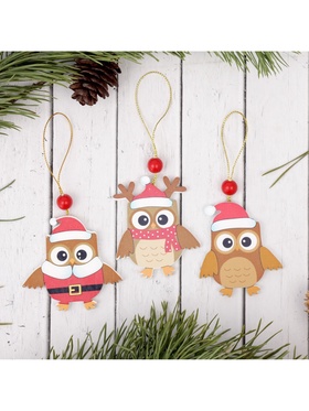 Елочная игрушка «Совята», МИКС