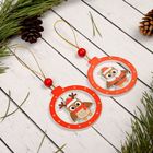 Елочная игрушка «Совёнок в шаре», МИКС, односторонняя - Фото 2