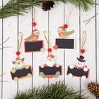 Елочная игрушка «Зимушка» с досочкой для пожеланий, под мел, МИКС - Фото 1