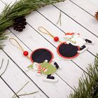 Елочная игрушка «Шарик с пожеланиями» с досочкой для пожеланий, под мел, МИКС - Фото 2