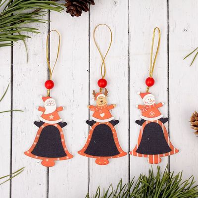 Елочная игрушка «Веселимся» с досочкой для пожеланий, под мел, МИКС