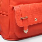 Рюкзак молодёжный на молнии, 1 отдел, 3 наружных кармана, цвет коралловый - Фото 4