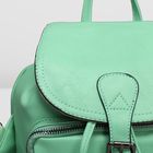 Рюкзак молодёжный на шнурке, 1 отдел, наружный карман, цвет зелёный - Фото 4