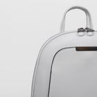Рюкзак на молнии, 1 отдел с перегородкой, 2 наружных кармана, цвет серый - Фото 4