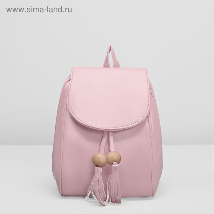 Рюкзак молодёжный на молнии, 1 отдел, 2 наружных кармана, цвет розовый - Фото 1