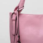 Сумка женская на молнии, 1 отдел с перегородкой, наружный карман, цвет розовый - Фото 4