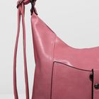 Сумка-рюкзак на молнии, 1 отдел с перегородкой, 2 наружных кармана, цвет розовый - Фото 4