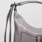 Сумка-рюкзак на молнии, 1 отдел с перегородкой, 2 наружных кармана, цвет серый - Фото 4