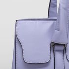 Сумка женская на молнии, 2 отдела, наружный карман, цвет сиреневый - Фото 4