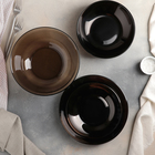 Сервиз столовый стеклянный «Амбьянте», 19 предметов, цвет коричневый - фото 4572319